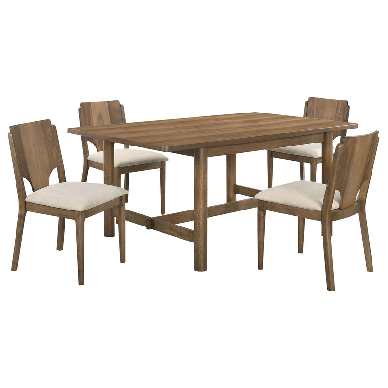 Coaster Furniture Biltmore Walnut Brown 5pc Rectangular Dining Room Set