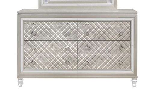 Global Furniture Paris Champagne Dresser with Jewelry Drawer