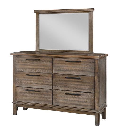 New Classic Furniture Cagney Vintage Gray Dresser and Mirror