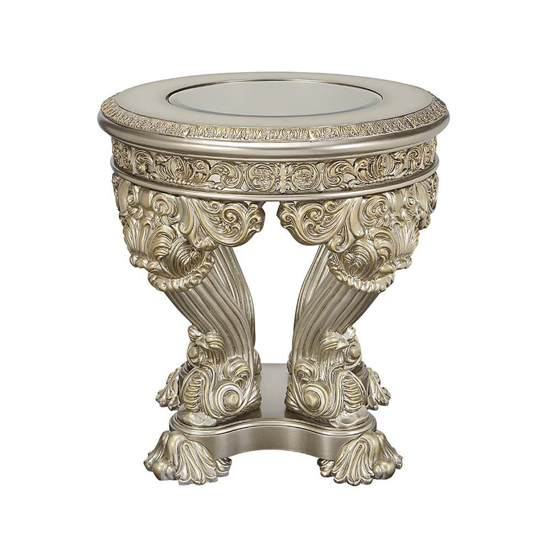 Acme Furniture Danae Champagne Gold 3pc Coffee Table Set
