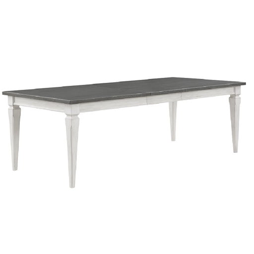 Acme Furniture Katia Gray Weathered White Dining Table with Leaf