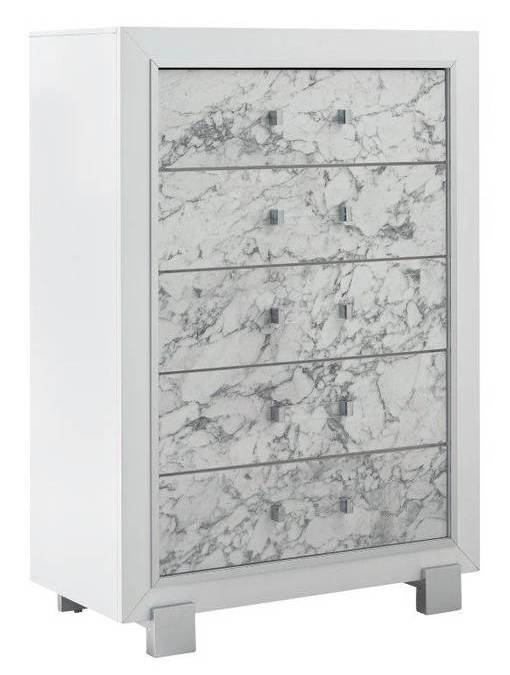 Global Furniture Santorini White Drawer Chest