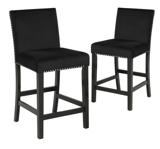 2 New Classic Furniture Celeste Black Counter Height Chairs