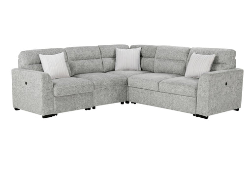 Global Furniture U9401 Nickel Sectional with 3 Pillows