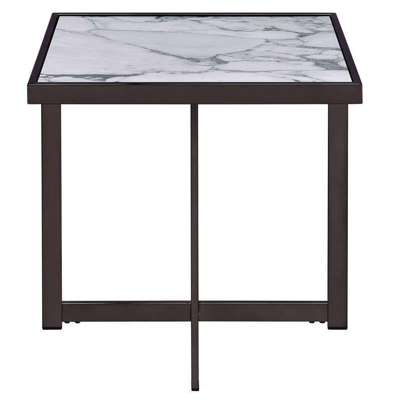 Steve Silver Kayley White Square End Table