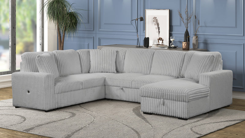 Galaxy Home Grande White Sectional