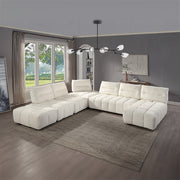 Acme Furniture Loanna Beige Sectional with Ottoman