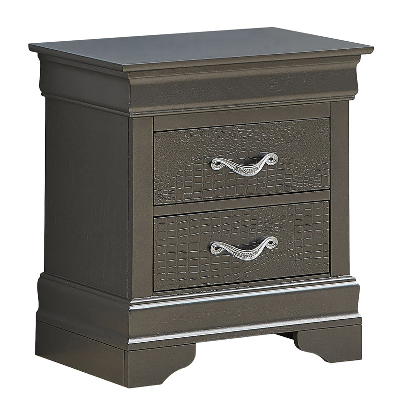 Glory Furniture Lorana Metalic Black Nightstand