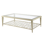 Acme Furniture Zaba Champagne 3pc Rectangle Coffee Table Set