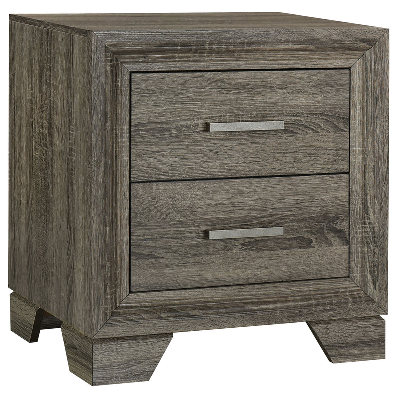 Coaster Furniture Wright Brown Oak 2 Drawer Nightstand