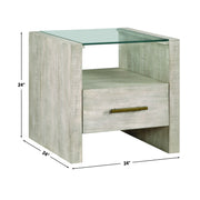 Steve Silver Garland Washed Parchment End Table