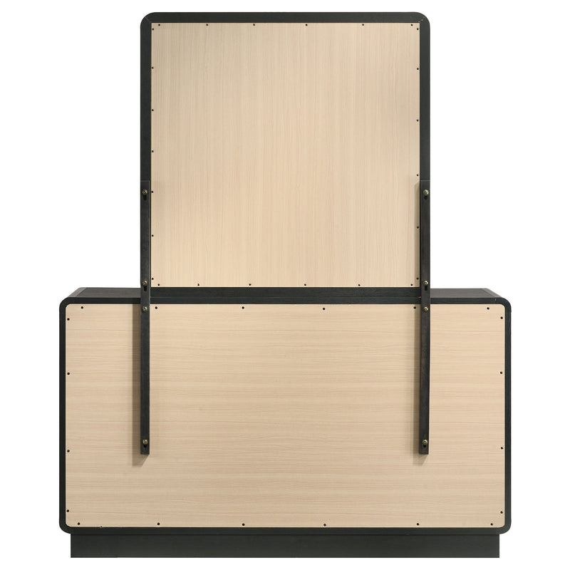 Coaster Furniture Cavelle Black 6 Drawer Dresser and Mirror