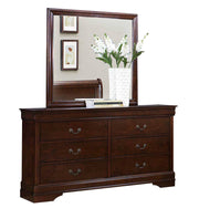 Home Elegance Mayville Brown Cherry Dresser and Mirror