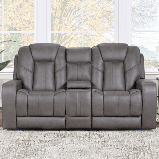 Steve Silver Daniel Leather Triple Power Loveseat