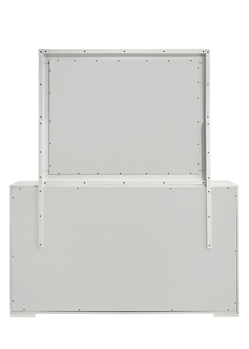 Galaxy Home Blanca White Dresser and Mirror