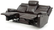 Glory Furniture Ward Dark Brown Faux Leather Double Reclining Sofa