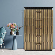 Galaxy Home Allure Black 5 Drawer Chest