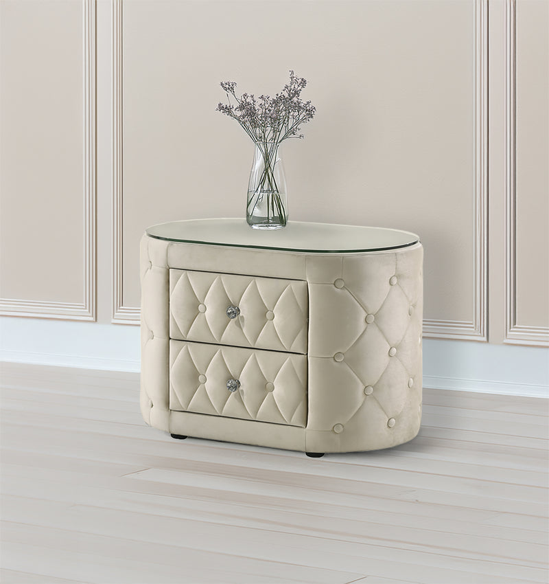 Crown Mark Voltare Grey Night Stand