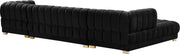 Meridian Furniture Gwen Black Velvet 3pc Sectional