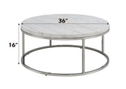 Acme Furniture Zaidee Natural Nickel Coffee Table