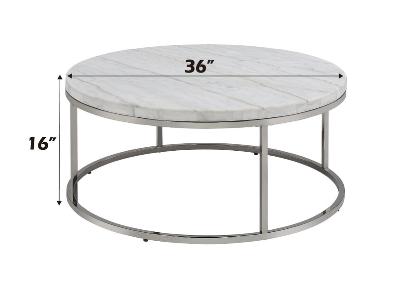 Acme Furniture Zaidee Natural Nickel Coffee Table