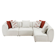 Home Elegance Franz Beige Fabric 4pc Modular Sectional