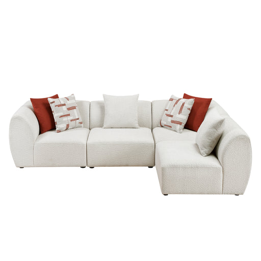 Home Elegance Franz Beige Fabric 4pc Modular Sectional