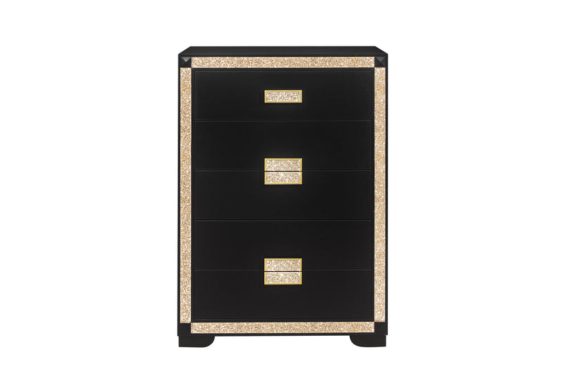 Global Furniture Blake Black Gold Chest