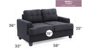Glory Furniture Sandridge Navy Blue Loveseat
