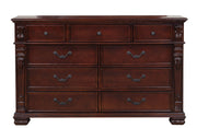 Glory Furniture Lyndon Cherry 9 Drawer Dresser