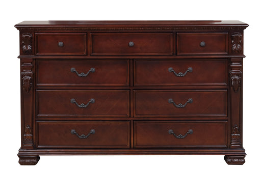 Glory Furniture Lyndon Cherry 9 Drawer Dresser