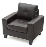 Glory Furniture Newbury Gray Faux Leather Club Chair