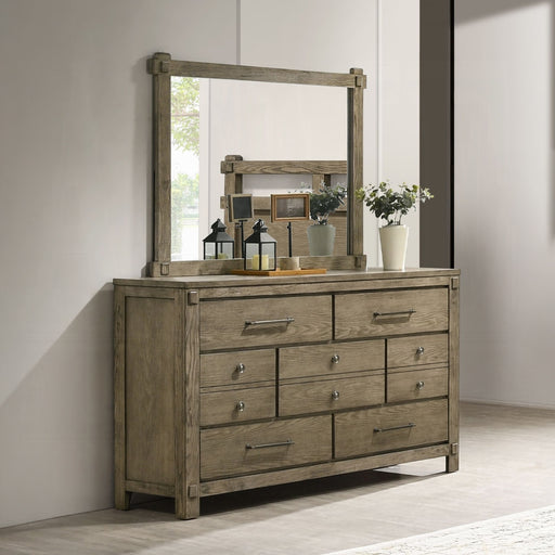 Acme Furniture Colton Antique White Oak Dresser and Mirror