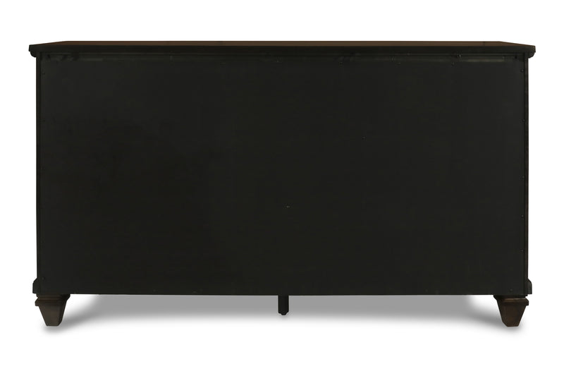 New Classic Furniture Sevilla Walnut Dresser and Mirror