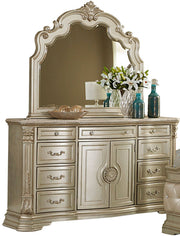 Home Elegance Antoinetta Champagne Dresser and Mirror