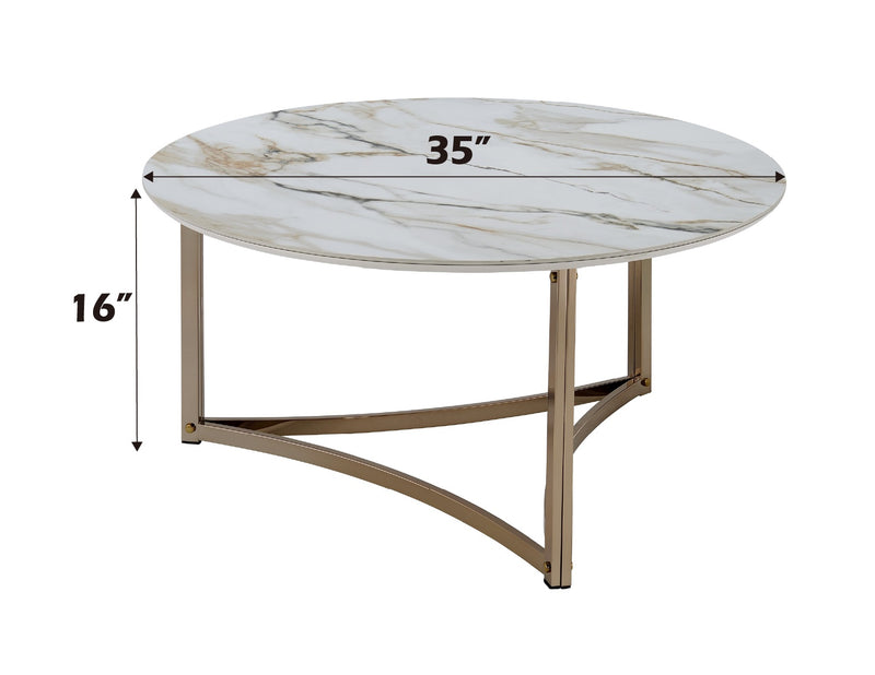 Acme Furniture Aziz Champagne Coffee Table