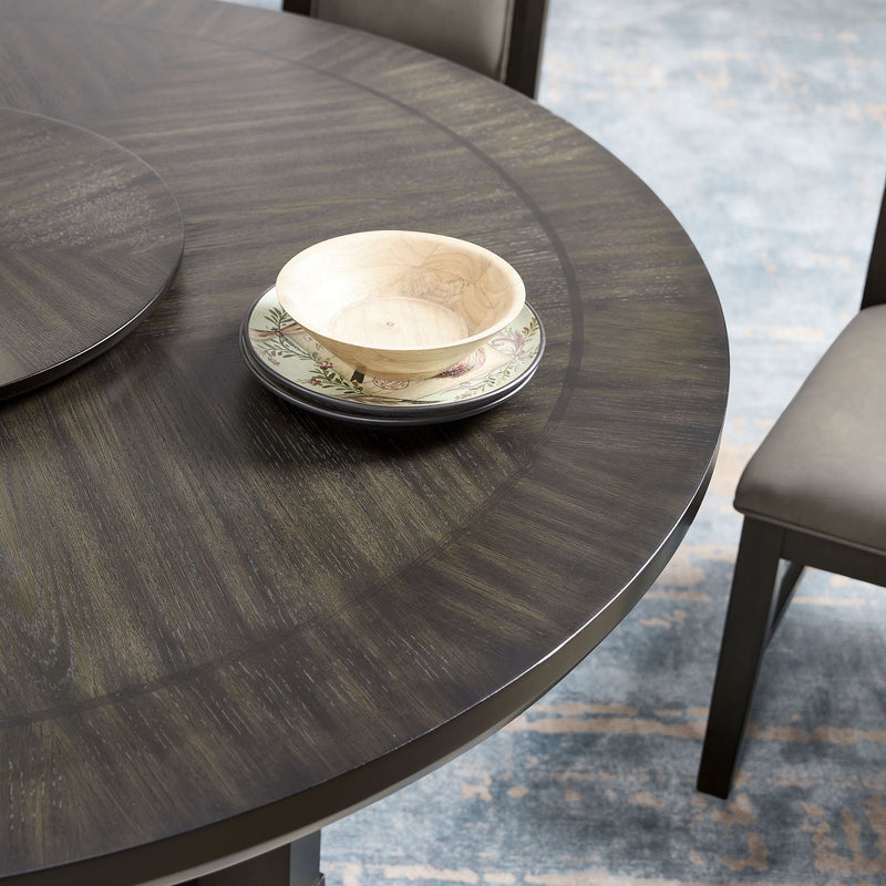 Crown Mark Jeffries Round Table with Lazy Susan
