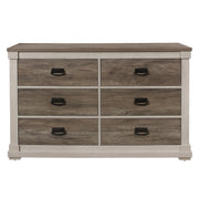 Home Elegance Arcadia White Weathered Gray Dresser and Mirror