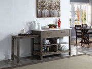 Acme Furniture Feivel Rustic Oak Pull Out Kitchen Island