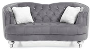 Glory Furniture Jewel Gray Velvet 3pc Living Room Set