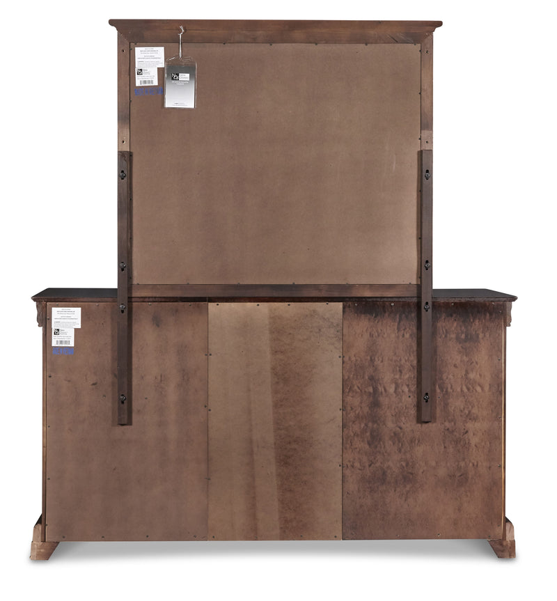 New Classic Furniture Versaille Cherry Dresser And Mirror