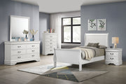 Coaster Furniture Louis Philippe White 5pc Bedroom Set with Twin Bed