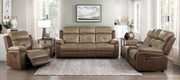 Home Elegance Glendale Brown 3pc Living Room Set