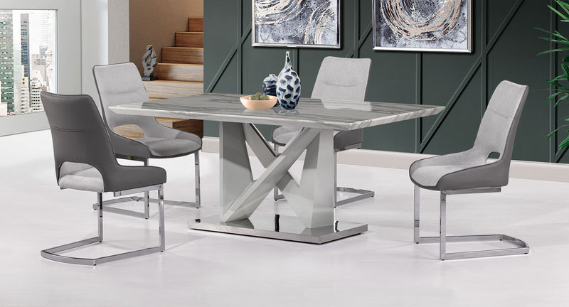 Global Furniture D844 Grey 5pc Dining Room Set