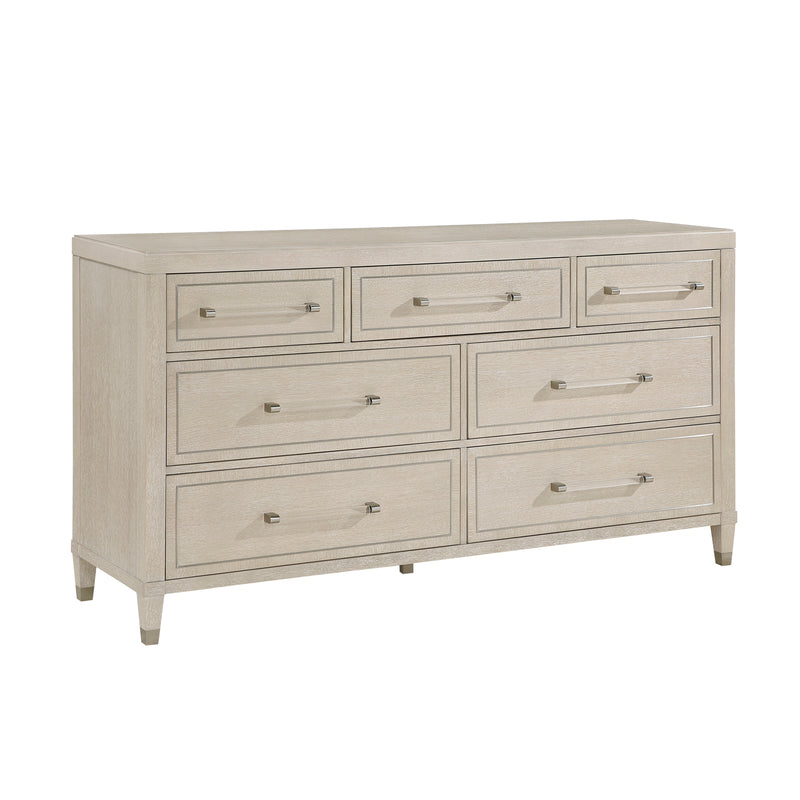 Home Elegance Genoa Light Oak Dresser And Mirror