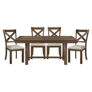 Home Elegance Bonner Beige Brown 5pc Dining Room Set
