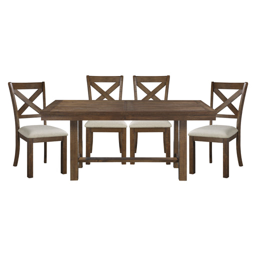 Home Elegance Bonner Beige Brown 5pc Dining Room Set