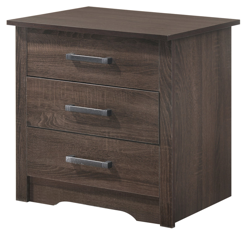 Glory Furniture Hudson Wenge 3 Drawers Nightstand