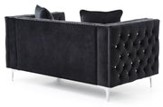 Glory Furniture Paige Blue Velvet Loveseat