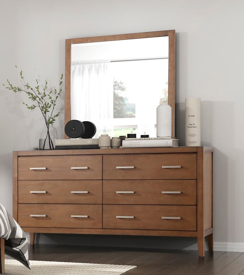 Home Elegance Evans Brown Dresser And Mirror